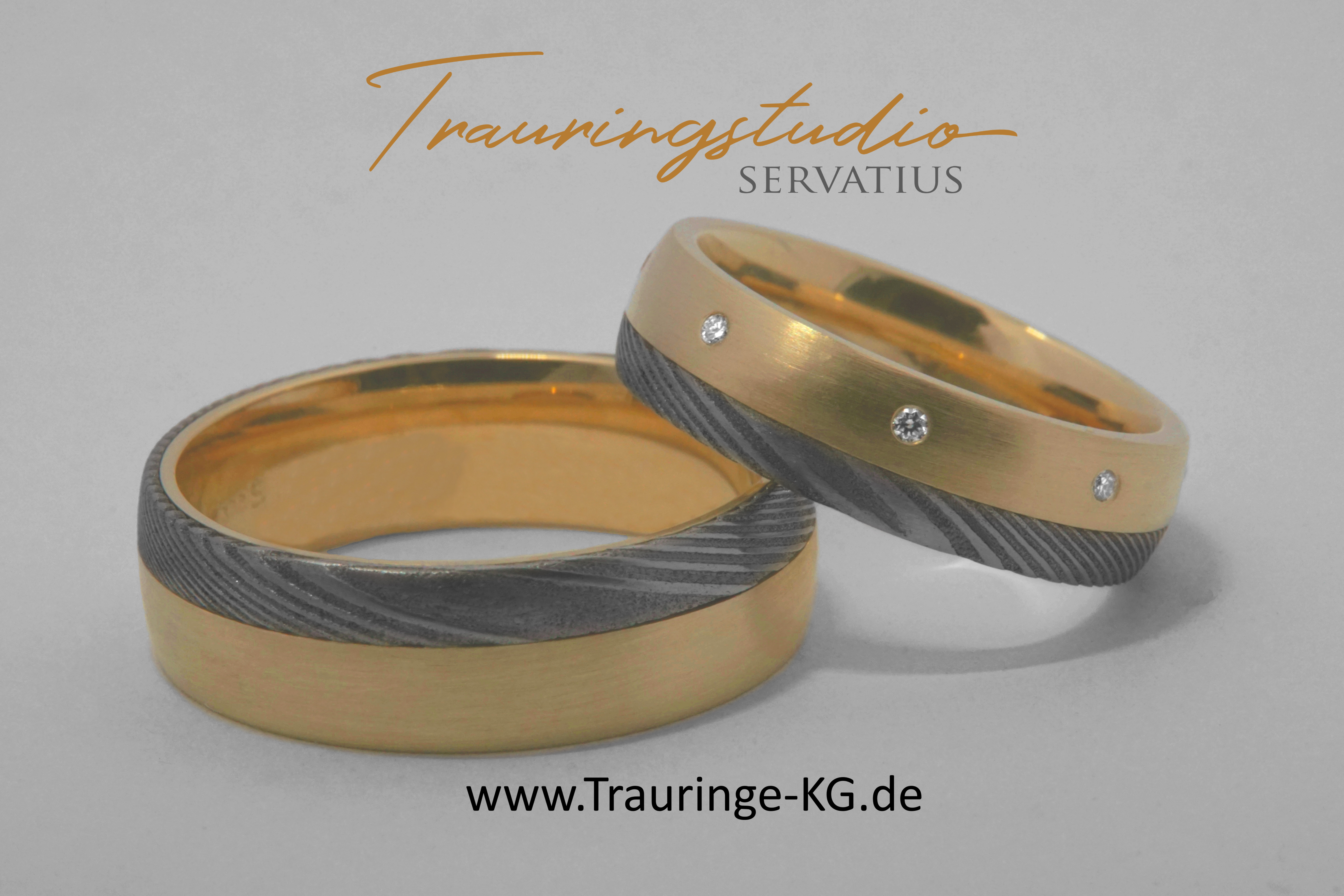 Trauringstudio Servatius Bad Kissingen Damaststahl Gold